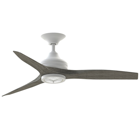 Fanimation Spitfire 48in 1-Light LED Ceiling Fan | Matte White and Weathered Wood | Covered Patio & Sunroom | Model FP6721BMW-48WE-LK