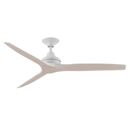 Fanimation Spitfire 60in 3-Blade Ceiling Fan | Matte White and White Washed Buttonwood | Covered Patio & Porch | Model FP6721BMW-60WW