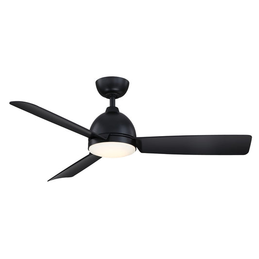 Fanimation Starboard L 52in 3-Blade LED Ceiling Fan | Marine Black Composite and Opal Frosted Glass | Covered Patio & Damp Indoor | Model FP6752BLM