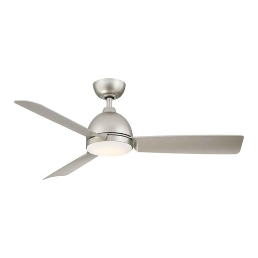Fanimation Starboard L 52in 3-Blade LED Ceiling Fan | Marine Brushed Nickel and Gray Composite with Opal Frosted Glass | Covered | Model FP6752BNM