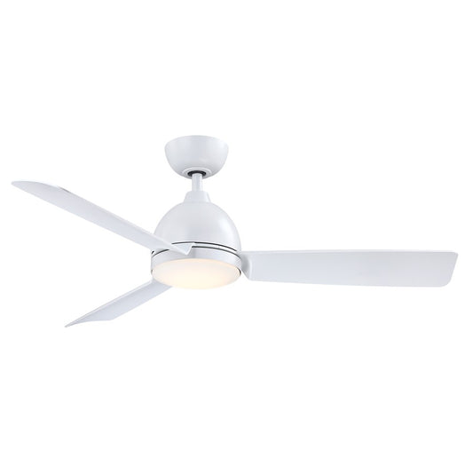 Fanimation Starboard L 52in 3-Light Ceiling Fan | Marine Matte White and Opal Frosted Glass | Covered Patio & Lanai | Model FP6752MWM