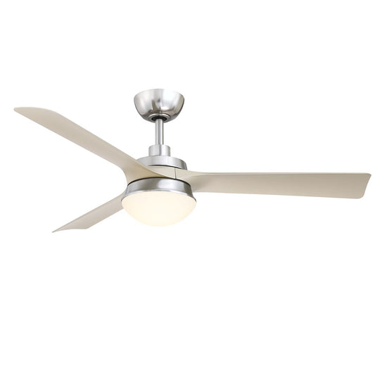 Fanimation Barlow 52in 3-Light Ceiling Fan | Transitional Brushed Nickel and Opal Frosted Glass | Living Room & Covered Patio | Model FP6807BN