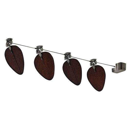 Fanimation Punkah 25.5in 4-Blade Ceiling Fan Accessory | Pewter and Antique Woven Bamboo | Living Room & Covered Patio | Model FP780PW-D1A-4