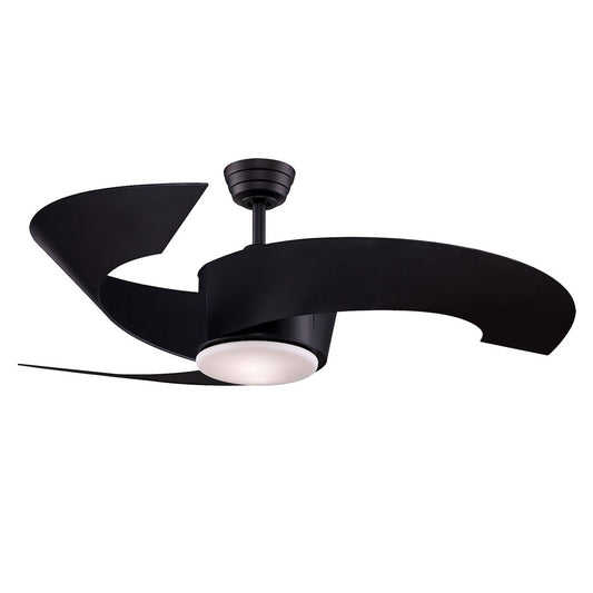 Fanimation Torto 52in 3-Blade Ceiling Fan | Black Finish and Black Blades | Living Room & Covered Patio | 23 x 35 x 10 in | Model FP7900BL