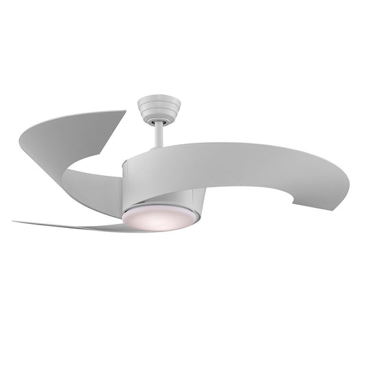Fanimation Torto 52in 3-Blade Ceiling Fan | Matte White Finish and Blades | Living Room & Covered Patio | 23 x 35 x 10 in | Model FP7900MW