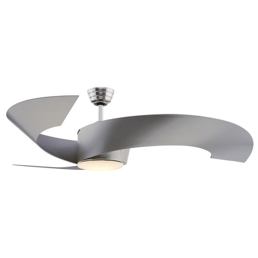 Fanimation Torto 52in 3-Blade Ceiling Fan | Brushed Nickel Finish and Blades | Living Room & Bedroom | 52 x 52 x 16.5 in | Model FP7902BN