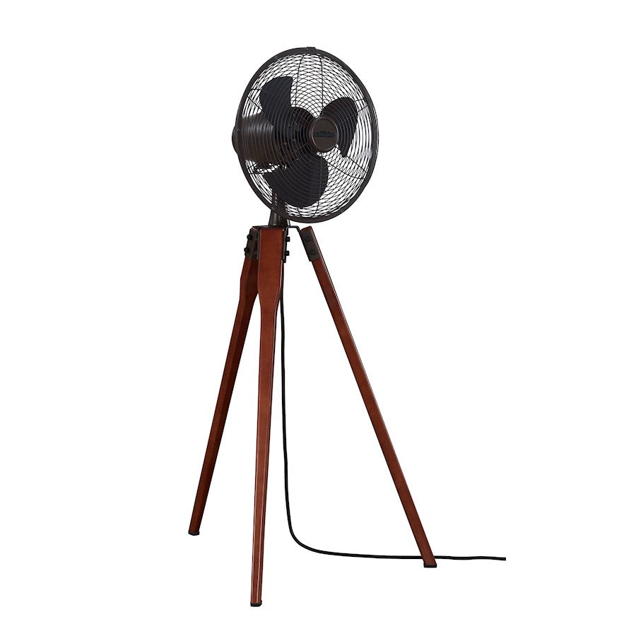 Fanimation Arden 44in Pedestal Fan | Oil Rubbed Bronze and Walnut Legs | Living Room & Bedroom | 21 x 18 x 44 in | Model FP8014OB
