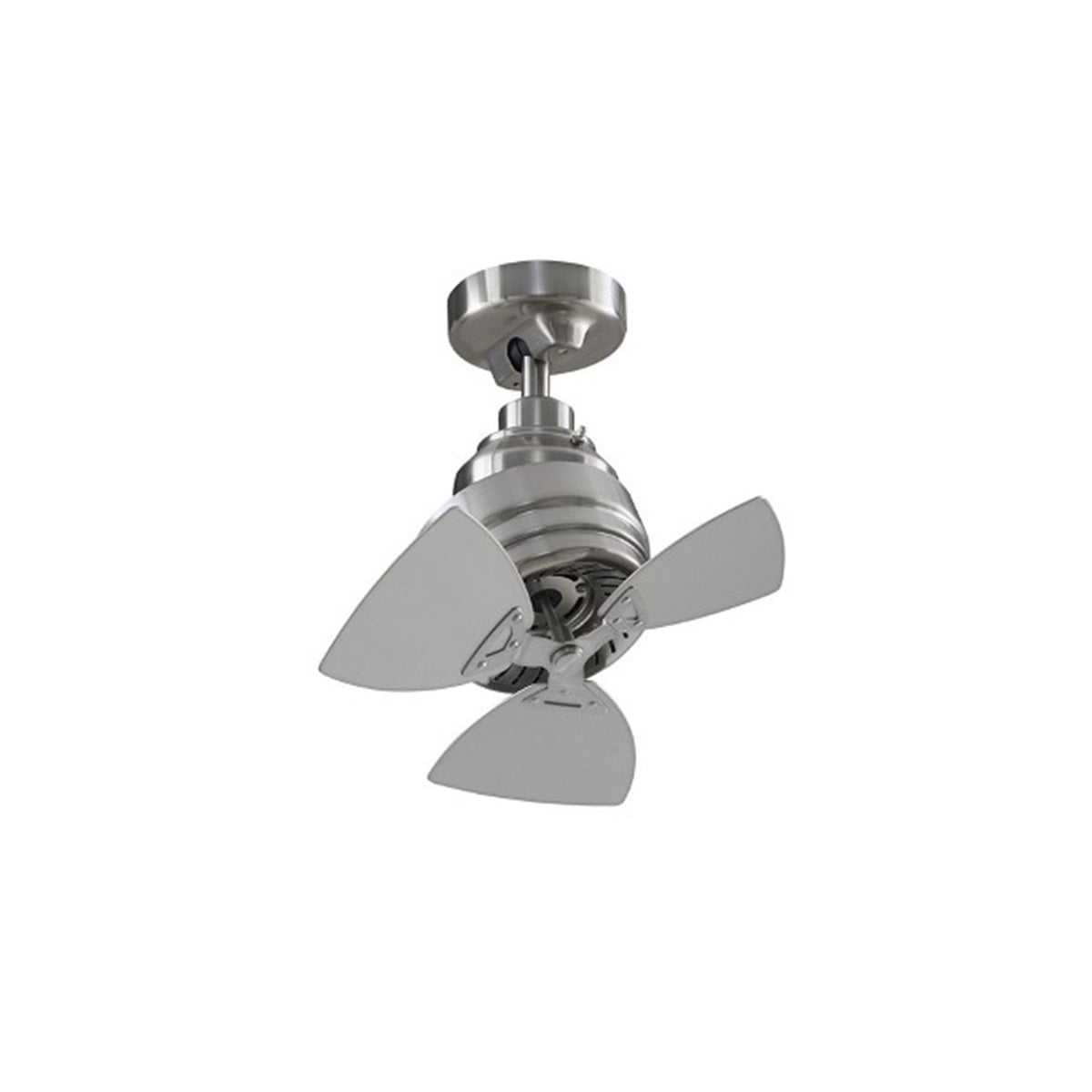 Fanimation Rotation 19in 3-Blade Fan | Brushed Nickel & Silver Blades | Indoor & Covered Patio | 19 x 19 x 18.04 in | Model FP8018BN