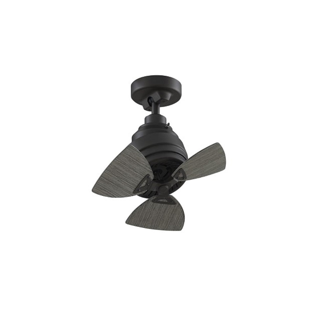Fanimation Rotation 19in 3-Blade Fan | Matte Greige & Weathered Wood Blades | Indoor & Covered Patio | 19 x 19 x 18.04 in | Model FP8018GR