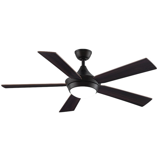 Fanimation Celano v2 52in 5-Blade Ceiling Fan | Dark Bronze and Opal Frosted Glass | Living Room & Bedroom | 52 x 52 x 15 in | Model FP8062DZ