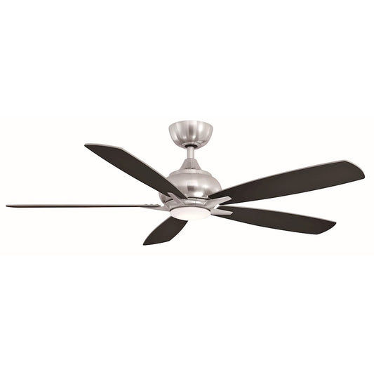 Fanimation Doren 52in 5-Blade Ceiling Fan | Brushed Nickel and Opal Frosted Glass | Living Room & Bedroom | 52 x 52 x 14 in | Model FP8533BN