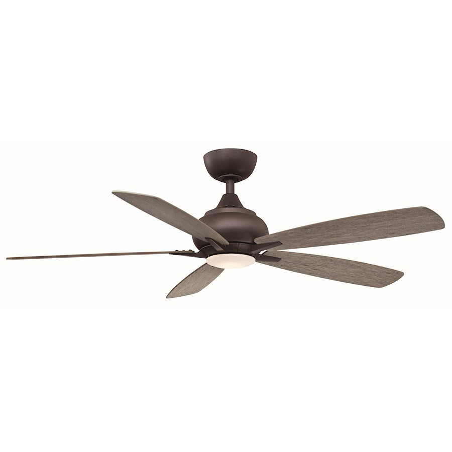 Fanimation Doren 52in LED Ceiling Fan | Polished Nickel and Opal Frosted Glass | Bedroom & Living Room | 52 x 52 x 13.65 in | Model FP8533PN
