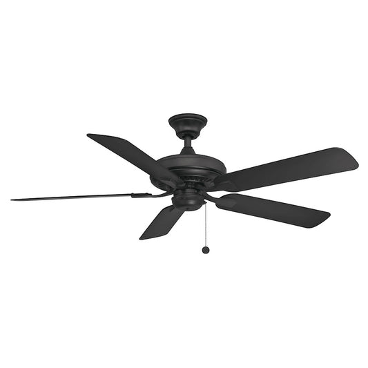 Fanimation Edgewood 52in 5-Blade Ceiling Fan | Black Composite Blades | Indoor & Outdoor Covered Patio | 52 x 52 x 10 in | Model FP9052BLW