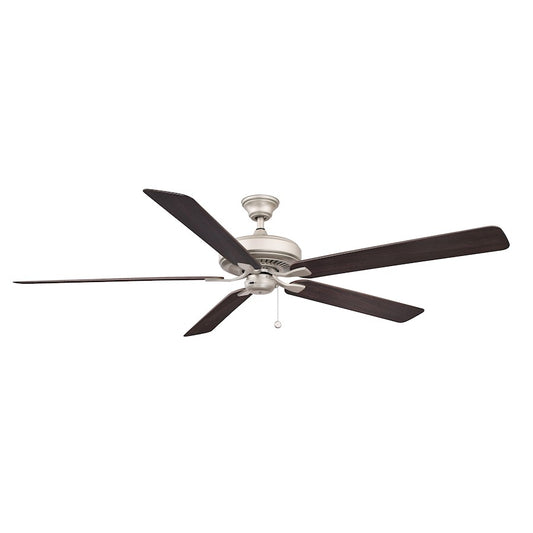 Fanimation Edgewood 72in 5-Blade Ceiling Fan | Brushed Nickel and Dark Walnut Composite Blades | Indoor & Outdoor Covered Patio | Model FP9072BNW
