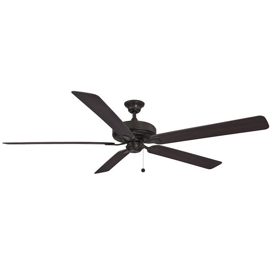 Fanimation Edgewood 72in 5-Blade Ceiling Fan | Dark Bronze and Dark Walnut Composite Blades | Indoor & Outdoor Covered Patio | Model FP9072DZW