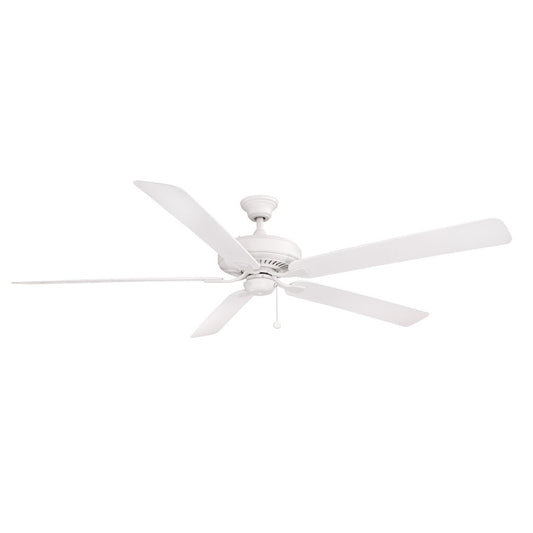 Fanimation Edgewood 72in 5-Blade Ceiling Fan | Matte White and Matte White Composite Blades | Covered Patio & Indoor Living | Model FP9072MWW