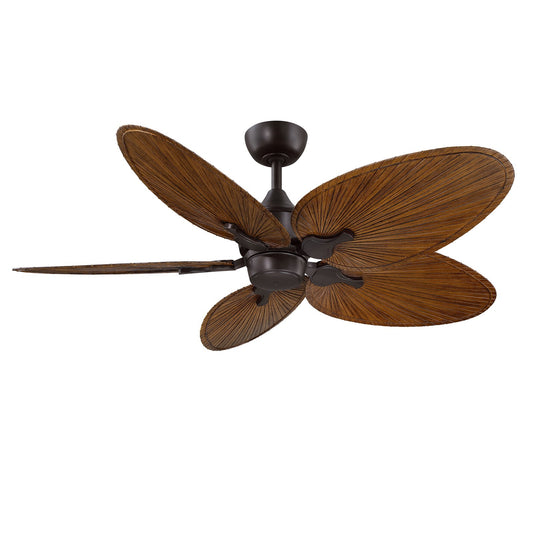 Fanimation Islander DC 52in Smart Ceiling Fan | Dark Bronze and Koa Composite Blades | Covered Patio & Sunroom | Model FPD3250DZ-52NOK