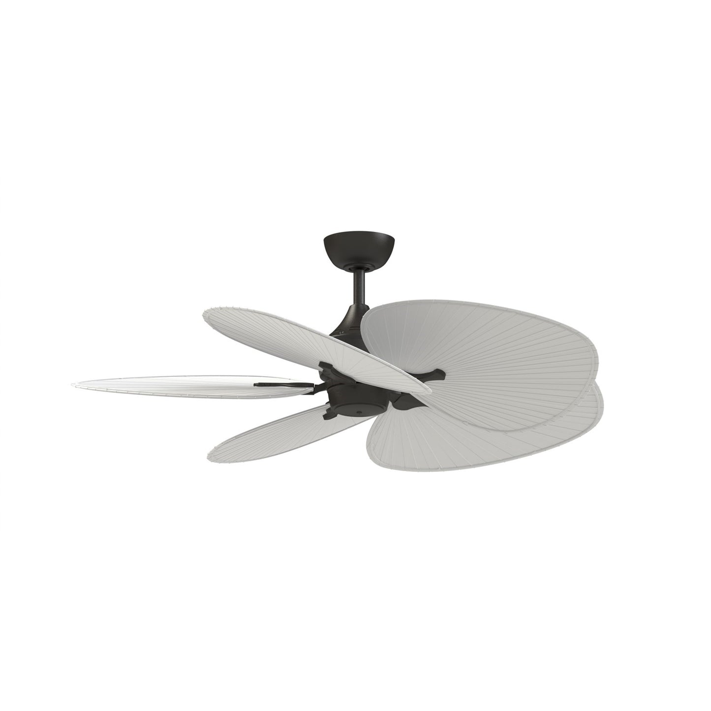 Fanimation Islander DC 52in 5-Blade Smart Ceiling Fan | Dark Bronze and Matte White Wide Oval Composite Blades | Covered | Model FPD3250DZ-52WOMW