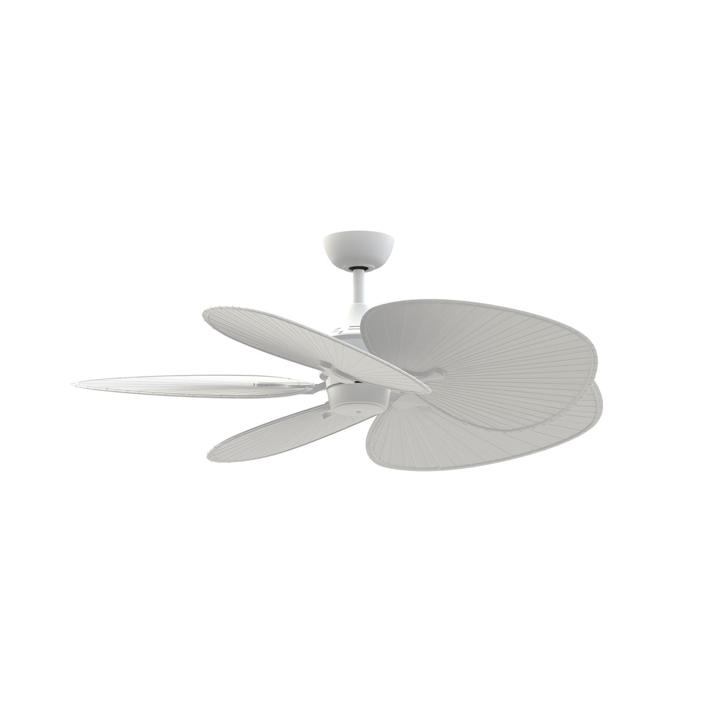 Fanimation Islander DC 52in 5-Blade Smart Ceiling Fan | Matte White and Matte White Composite | Covered Patio & Bedroom | Model FPD3250MW-52WOMW