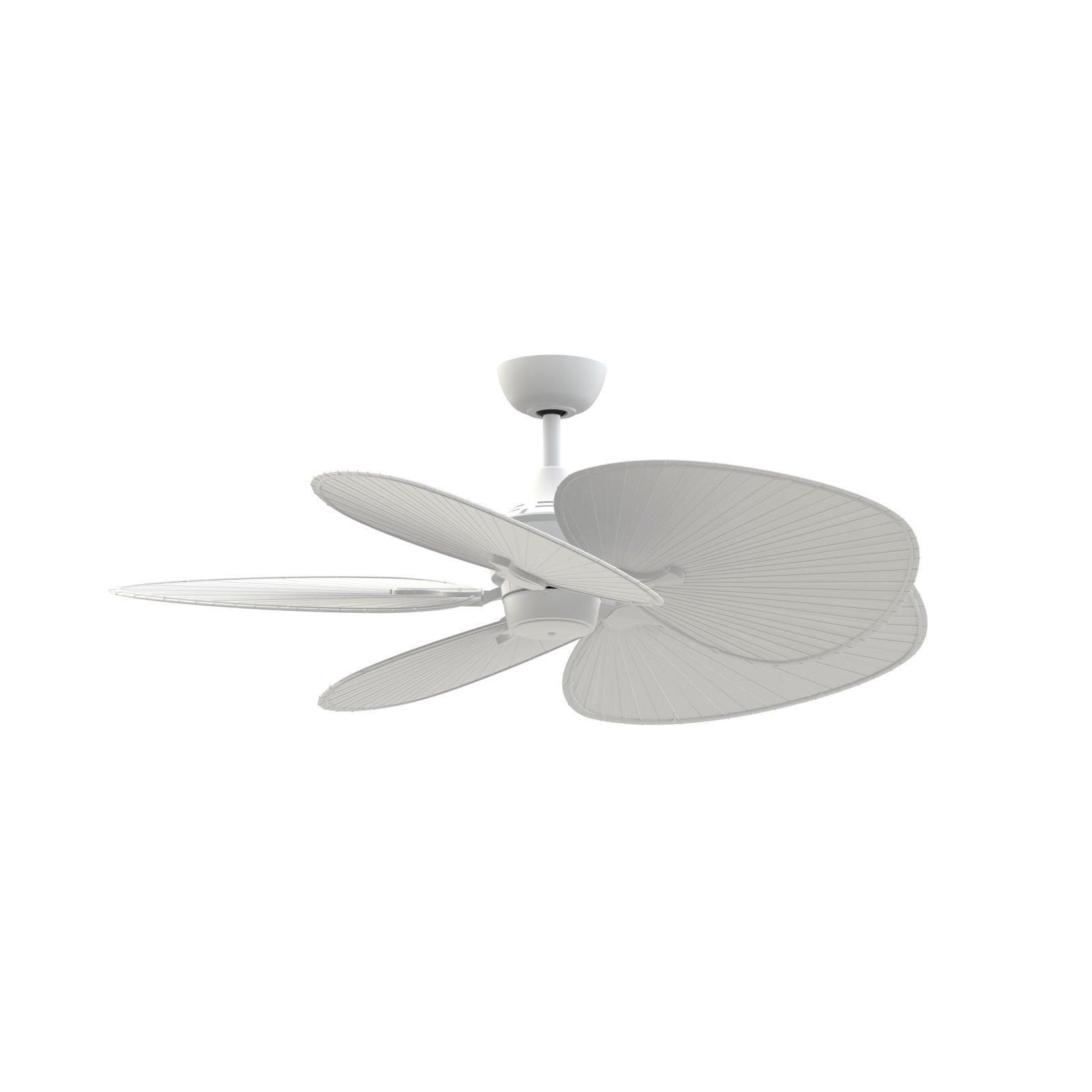 Fanimation Islander DC 52in 5-Blade Smart Ceiling Fan | Matte White and Matte White Composite | Covered Patio & Bedroom | Model FPD3250MW-52WOMW