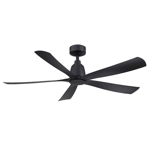 Fanimation Kute5 52in 5-Blade Ceiling Fan | Black and Black Composite Blades | Covered Patio & Bedroom | 52 x 52 x 14 in | Model FPD5534BL