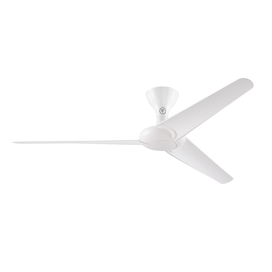 Fanimation Drone 60in 3-Blade Ceiling Fan | Silver Composite Blades | Damp-Rated Patio & Bedroom | 60 x 60 x 12 in | Model FPD6235SL