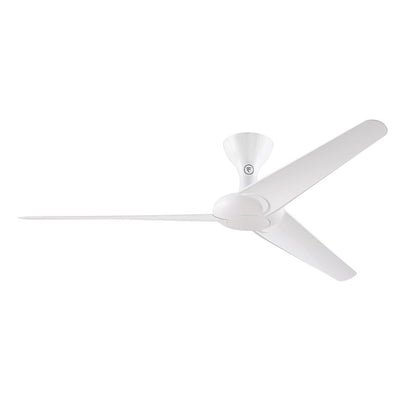 Fanimation Drone 60in 3-Blade Ceiling Fan | Silver Composite Blades | Damp-Rated Patio & Bedroom | 60 x 60 x 12 in | Model FPD6235SL
