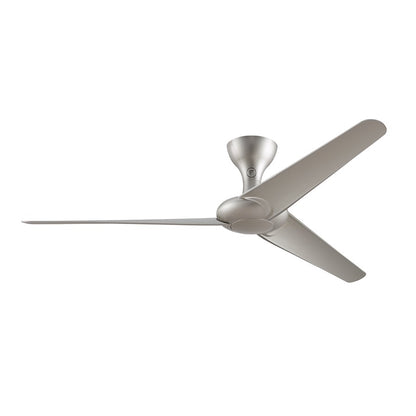 Fanimation Drone 60in 3-Blade Ceiling Fan | Silver Composite Blades | Damp-Rated Patio & Bedroom | 60 x 60 x 12 in | Model FPD6235SL