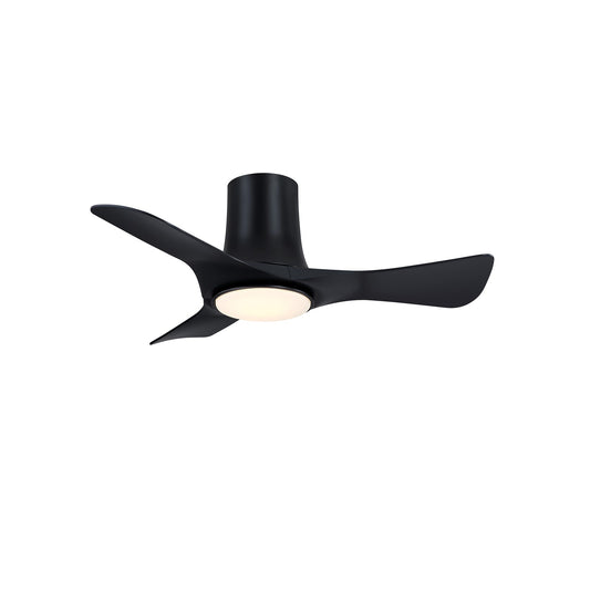 Fanimation Corke 36in Smart Ceiling Fan with LED Light | Black Finish and Black Composite Blades | Bedroom, Office & Covered Patio | Model FPD6638BL