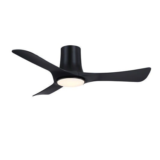 Fanimation Corke 44in Smart Ceiling Fan | Black and Opal Frosted Glass LED | Living Room & Covered Patio | Model FPD6644BL