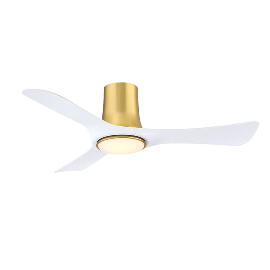 Fanimation Corke 44in Smart Ceiling Fan | Satin Brass and Opal Frosted LED Light | Bedroom & Covered Patio | Model FPD6644BSMW