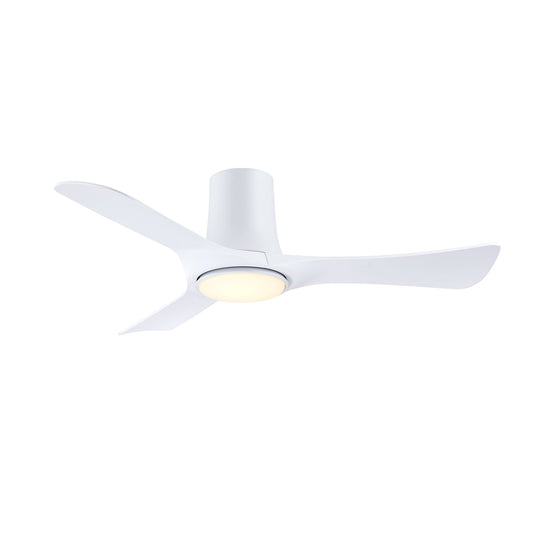 Fanimation Corke 44in Smart Ceiling Fan | White and Opal Frosted LED Light | Bedroom & Covered Patio | 44 x 44 x 10.58 in, 2000 Lumens, CCT Select | Model FPD6644MW
