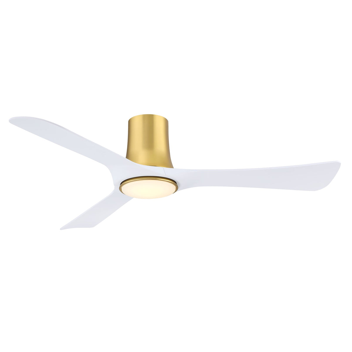 Fanimation Corke 52in 3-Blade Smart Ceiling Fan | Satin Brass and Opal Frosted LED Light | Bedroom, Living Room & Covered Patio | 52 x 52 x 10.58 in | Model FPD6652BSMW