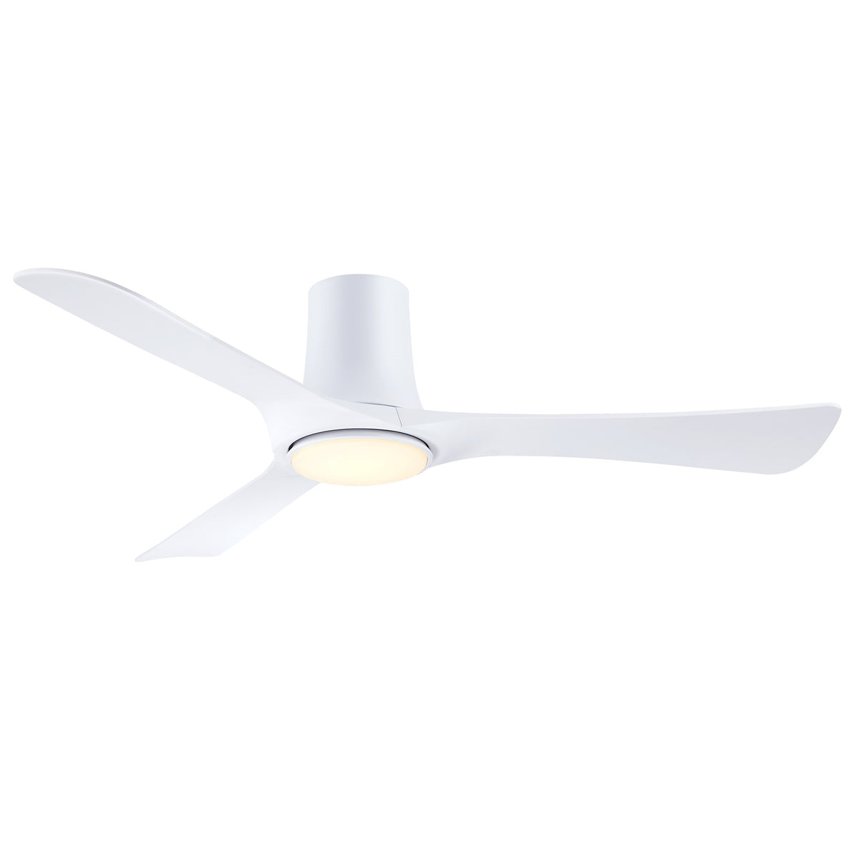 Fanimation Corke 52in 3-Blade Smart Ceiling Fan | White and Opal Frosted LED Light | Bedroom, Living Room & Covered Patio | 52 x 52 x 10.58 in | Model FPD6652MW
