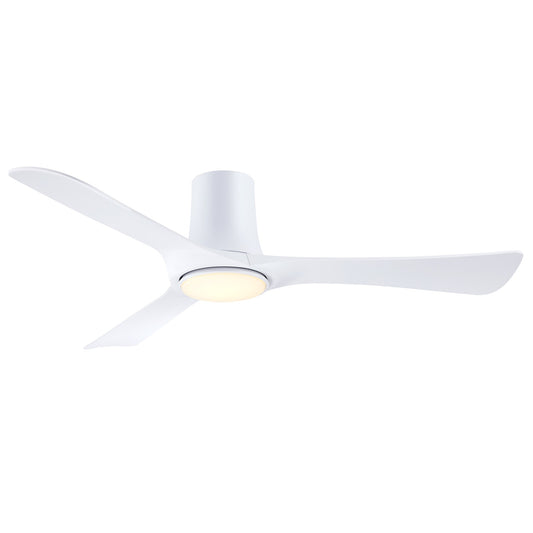 Fanimation Corke 52in 3-Blade Smart Ceiling Fan | White and Opal Frosted LED Light | Bedroom, Living Room & Covered Patio | 52 x 52 x 10.58 in | Model FPD6652MW