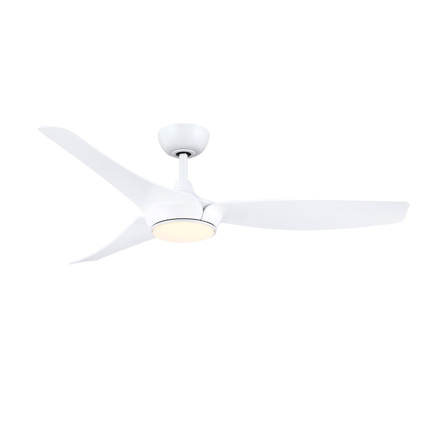 Fanimation Lizza 56in 3-Light Ceiling Fan | Modern White and White Composite Blades with Opal Frosted Glass | Covered Patio & Bedroom | Model FPD6656MW