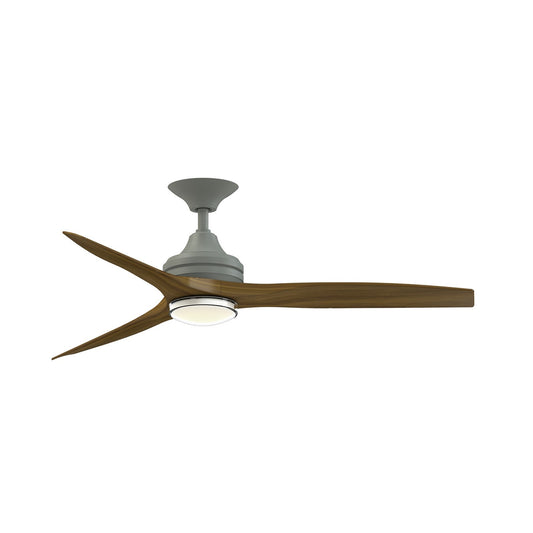 Fanimation Spitfire 54in DC Smart Ceiling Fan | Antique Graphite and Koa Wood Blades | Covered Patio & Bedroom | Model FPD6721BAGP-54K-DWLK
