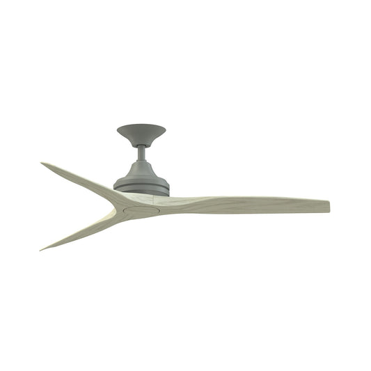Fanimation Spitfire 54in Downrod Smart Ceiling Fan | Antique Graphite and Light Oak Blades | Covered Patio & Bedroom | Model FPD6721BAGP-54LO