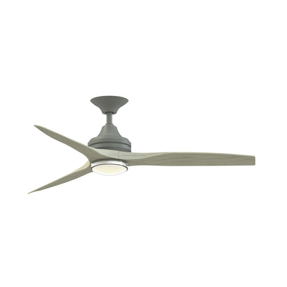 Fanimation Spitfire 54in Downrod Smart Ceiling Fan | Antique Graphite and Light Oak Blades | Covered Patio & Bedroom | Model FPD6721BAGP-54LO-DWLK