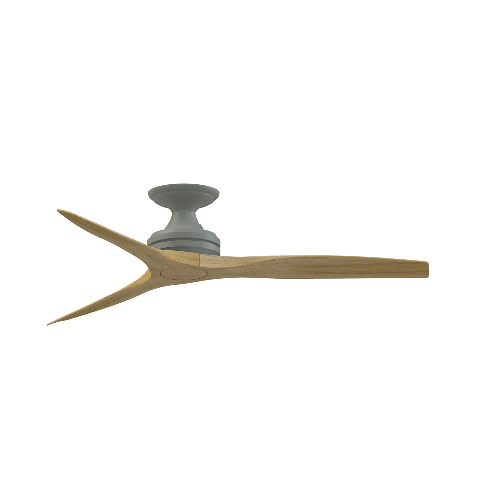 Fanimation Spitfire 54in Flush Smart Ceiling Fan | Antique Graphite and Natural Buttonwood Blades | Covered Patio & Living | Model FPD6721BAGP-54N-F