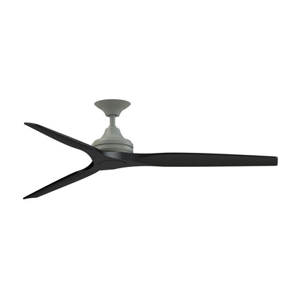 Fanimation Spitfire DC Custom 64in Ceiling Fan | Antique Graphite and Black Buttonwood Blades | Covered Patio & Living Room | Model FPD6721BAGP-64BL