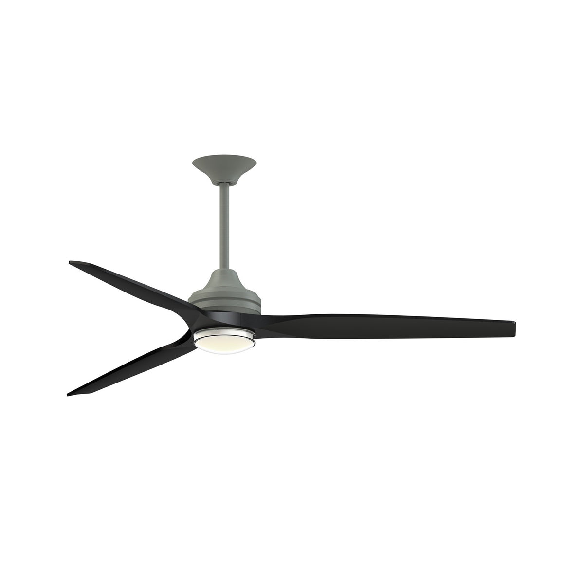 Fanimation Spitfire DC Custom 64in 1-Light Ceiling Fan | Antique Graphite and Black Buttonwood Blades | Covered Patio | Model FPD6721BAGP-64BL-DWLK