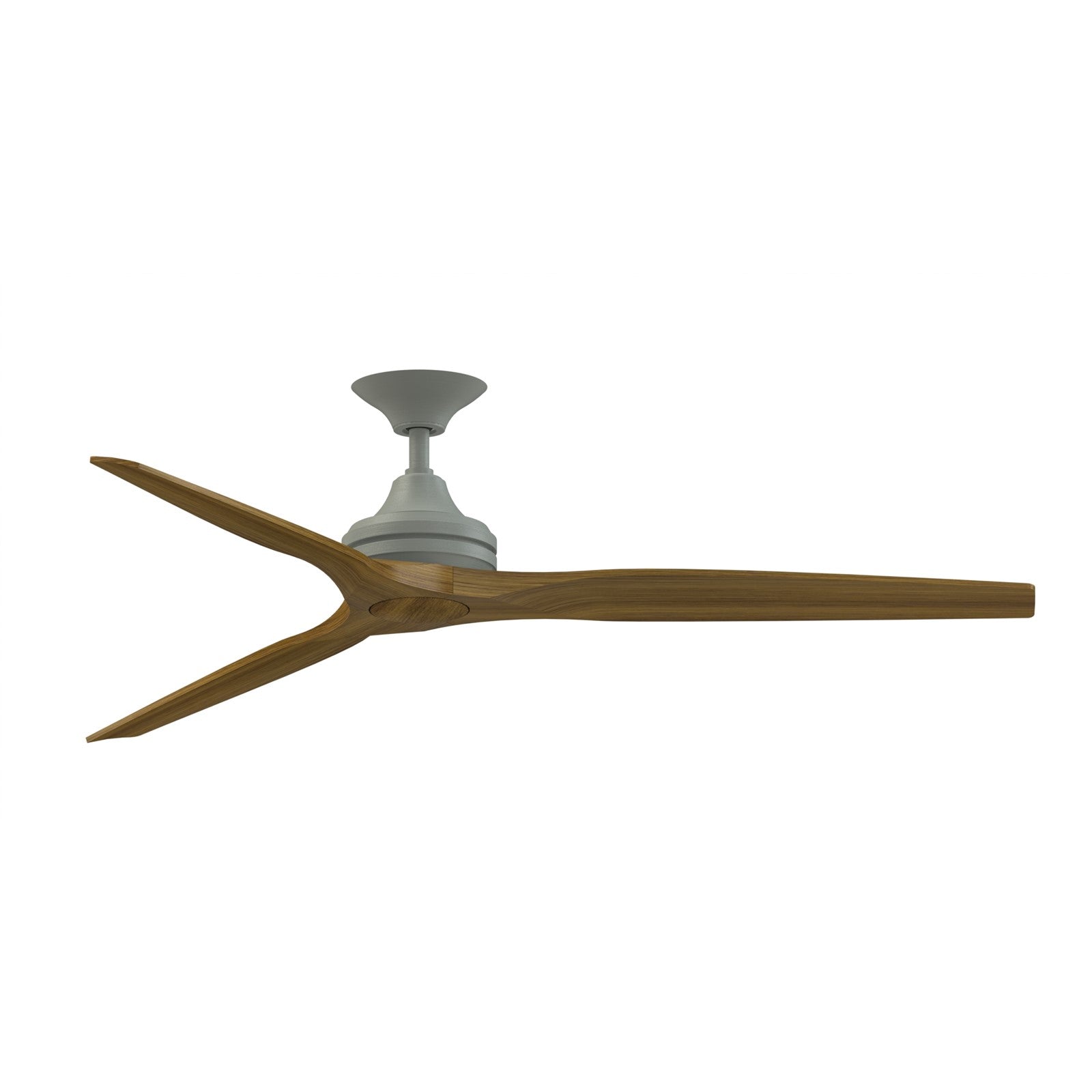 Fanimation Spitfire 64in Downrod Ceiling Fan | Antique Graphite and Koa | Covered Patio & Bedroom | 64 x 64 x 19.69 in | Model FPD6721BAGP-64K