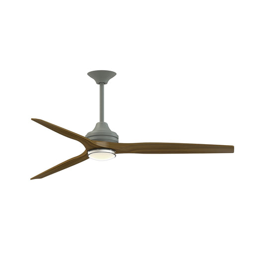 Fanimation Spitfire DC Custom 64in 1-Light Ceiling Fan | Antique Graphite and Koa Wood Blades | Covered Patio & Living | Model FPD6721BAGP-64K-DWLK