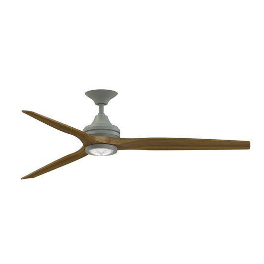 Fanimation Spitfire DC Custom 64in 1-Light Ceiling Fan | Antique Graphite and Koa Wood Blades | Covered Patio & Living | Model FPD6721BAGP-64K-LK