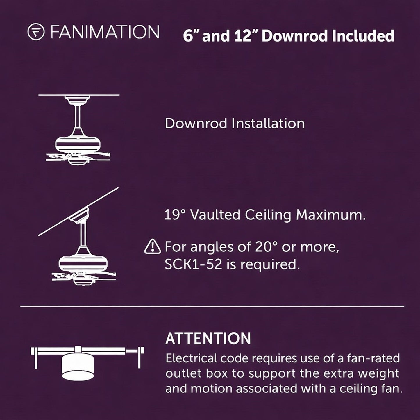 Fanimation Spitfire DC Custom 64in Downrod Smart Ceiling Fan with LED Light Kit | Antique Graphite and Weathered Wood | Model FPD6721BAGP-64WE-LK