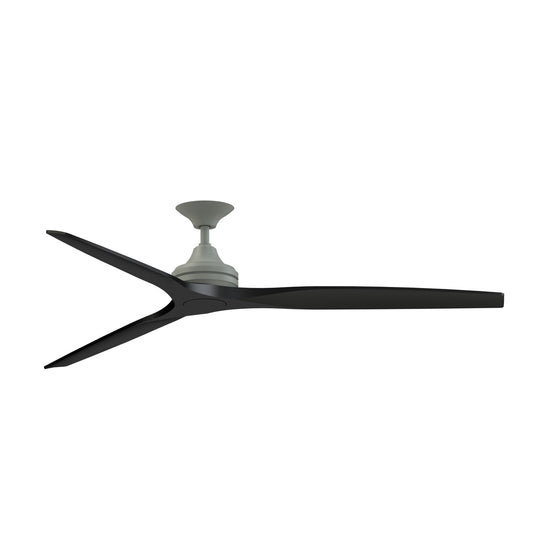 Fanimation Spitfire 72in Ceiling Fan | Antique Graphite and Black Blades | Covered Patio & Living Room | 72 x 72 x 19.69 in | Model FPD6721BAGP-72BL