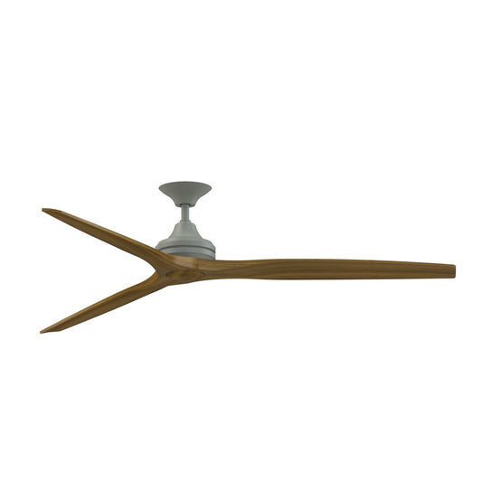 Fanimation Spitfire DC Custom 72in Smart Ceiling Fan | Antique Graphite and Koa Blades | Covered Patio & Living Room | Model FPD6721BAGP-72K