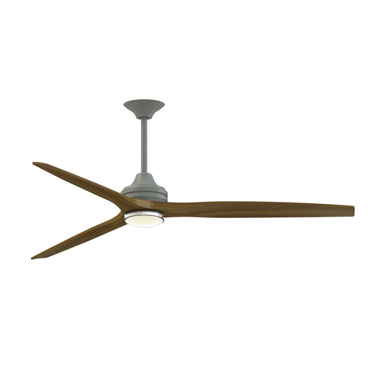 Fanimation Spitfire 72in DC Custom Smart Ceiling Fan | Antique Graphite and Koa Wood Blades | Covered Patio & Great Room | Model FPD6721BAGP-72K-DWLK
