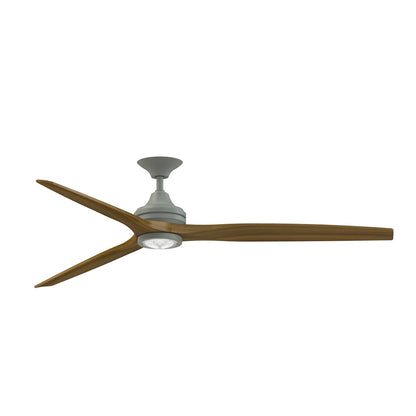 Fanimation Spitfire 72in DC Custom Smart Ceiling Fan | Antique Graphite and Koa Wood Blades | Covered Patio & Great Room | Model FPD6721BAGP-72K-LK
